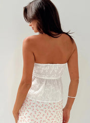 Rosenberg Strapless Top White