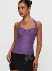 Clovah Halter Top Purple