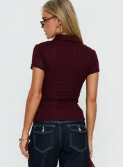 When You Sleep Short Sleeve Top Wine