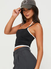 Premier Layered Tank Top Black
