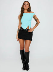 Karre Off The Shoulder Top Aqua