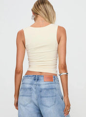 Back In Time Top Cream / Blue