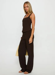 Kinsie Tailored Top Brown