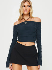 Moreno Off The Shoulder Top Navy