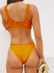 Tropical Fruits Bikini Top Orange
