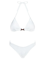 Lucky Bay Anglaise Triangle Bikini Top White