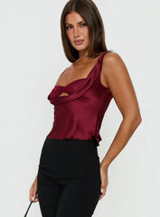 Delilah Top Burgundy
