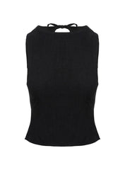 Penelopie Backless Top Black