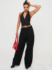 Je Suis Halter Top Onyx