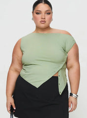 Karre Off The Shoulder Top Sage Curve