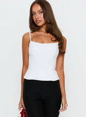 Elanah Structured Cami Top White