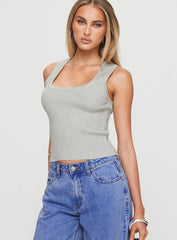 Issues Knit Top Grey