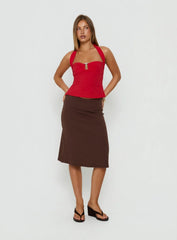 Isabetta Halter Top Red