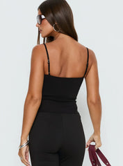 Elanah Structured Cami Top Black