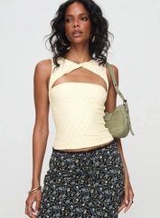 Martiney Twisted Tank Top Yellow