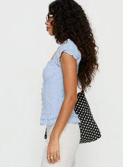 Suiter Frill Detail Top Soft Blue