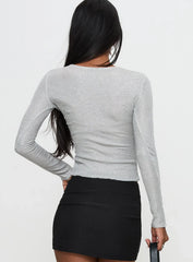 Context Long Sleeve Top Silver