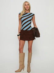 Nova Top Retro Stripe Blue