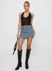 Only Angel Halter Top Black