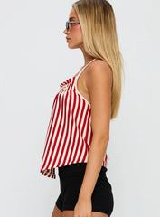 Full Of Flash Top Red Stripe