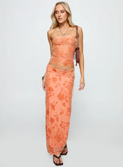 Mikah Strapless Top Orange