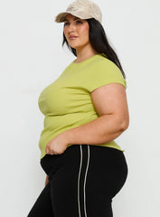 Baseline Longline Rib Top Green Curve