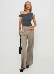 Danette One Shoulder Top Slate