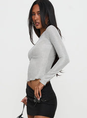 Context Long Sleeve Top Silver