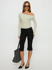 Synergies Long Sleeve Top Sage / White Stripe