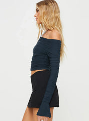 Moreno Off The Shoulder Top Navy