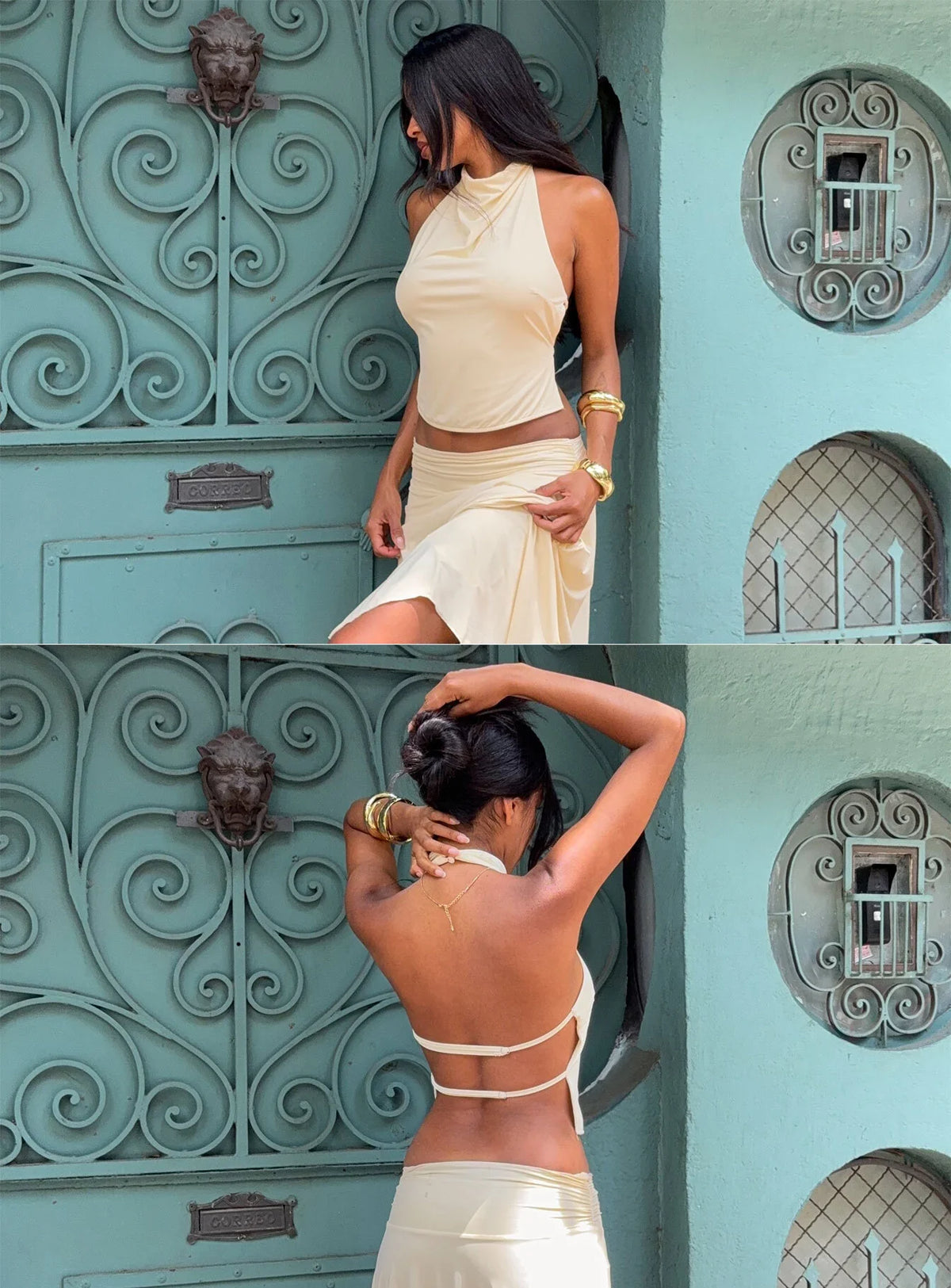 Scenic Route High Neck Top Yellow