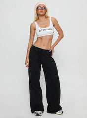 UC Irvine Scoop Neck Crop Top White