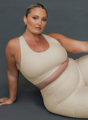 Turbo Activewear Rib Top Latte Curve