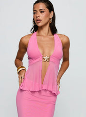 Electrified Hardware Detail Top Pink