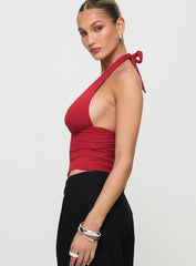 Whimsy Halter Top Red