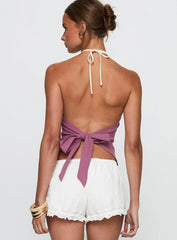 Carmelah Top Purple / White