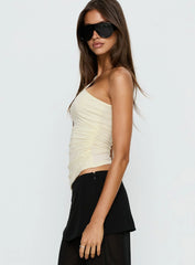 Majira One Shoulder Slouch Top Cream