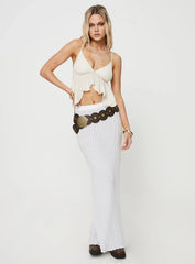 Laren Flutter Cami Top Ivory