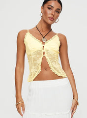 Juliana Top Light Yellow Lace