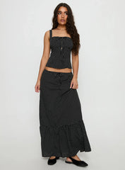Modern Girl Top Black Polka