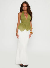 Lay It Halter Top Green