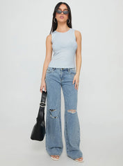 Dystran Top Blue / White Stripe